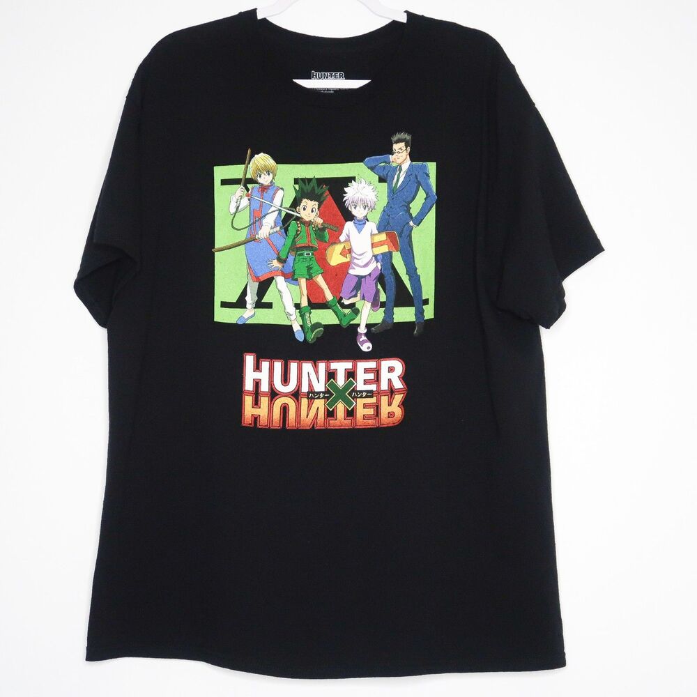 Hunter X Hunter Mens Graphic‎ Tee Size Large Black Anime Manga Togashi